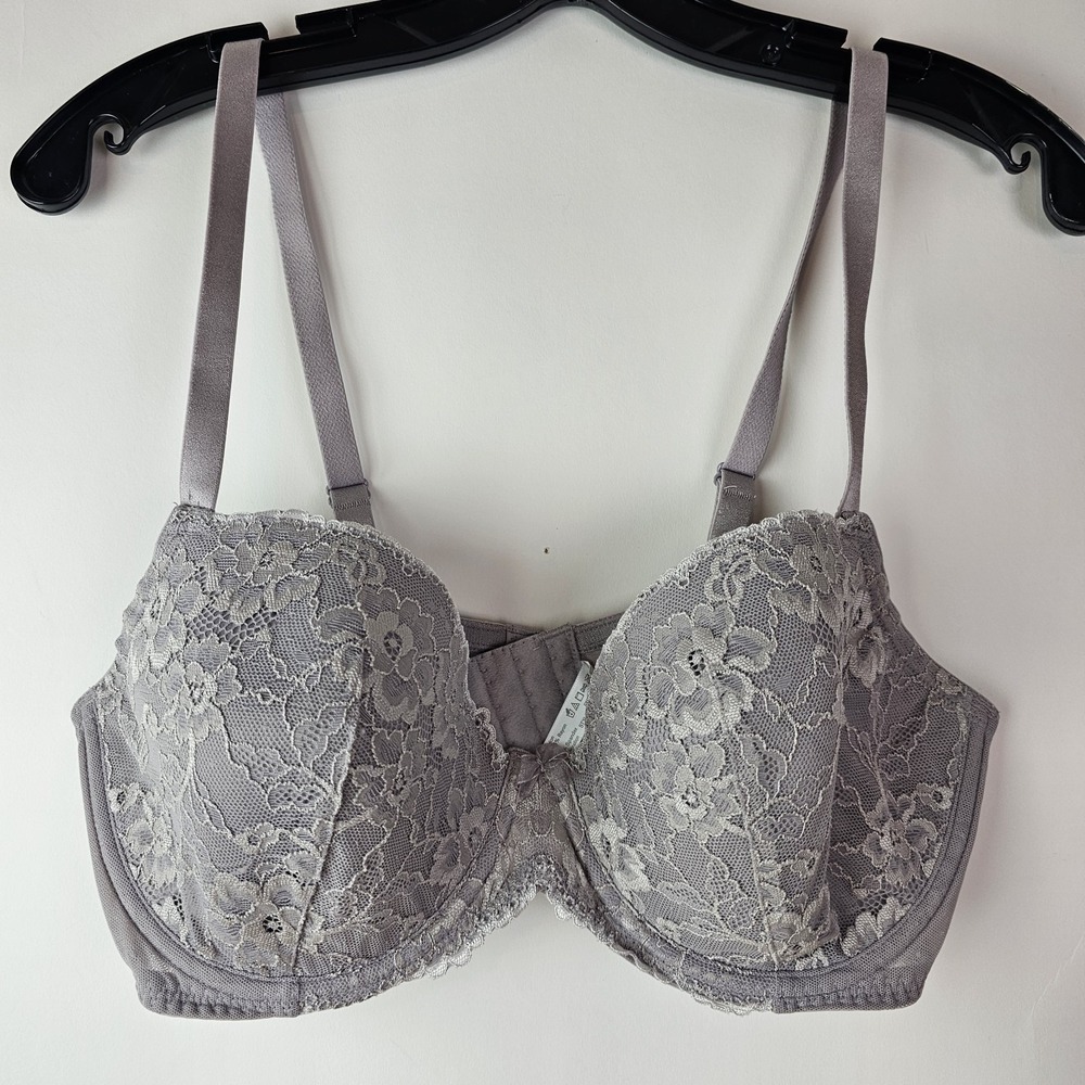 Apt. 9 Intimates Lace Bra Gray Underwire Push Up 40C